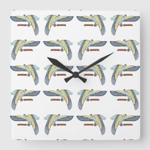 Ägyptisches Design #12 im Emporio Moffa Quadratische Wanduhr