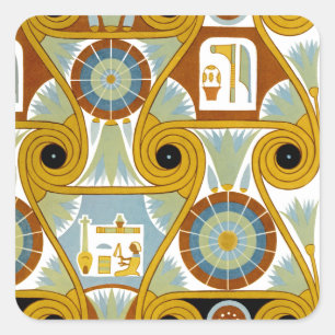 Ägyptisches Design #1 bei Emporio Moffa Quadratischer Aufkleber