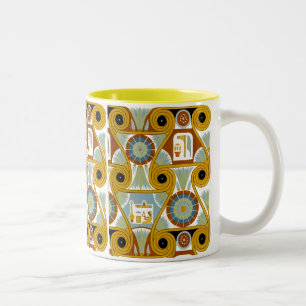 Ägyptisches Design #1 bei Emporio Moffa Zweifarbige Tasse