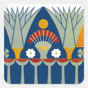 Ägyptisches Design #7 in Emporio Moffa Quadratischer Aufkleber