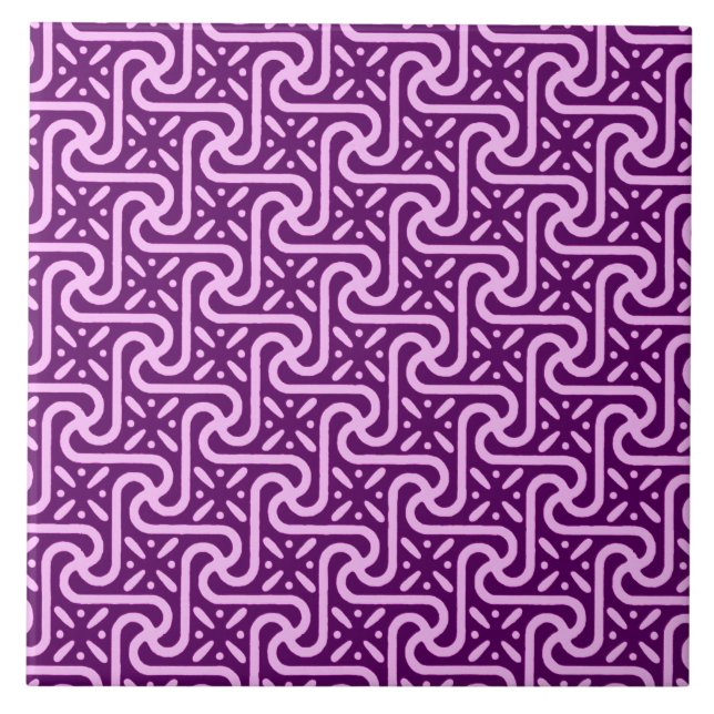 Ägyptisches Fliesenmuster, Amethyst und Orchidee Fliese (Vorderseite)