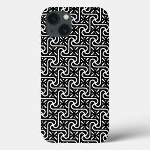 Ägyptisches Fliesenmuster, schwarz-weiß Case-Mate iPhone Hülle