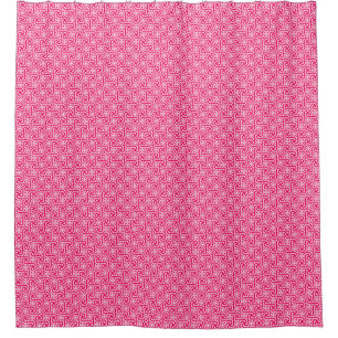 Ägyptisches Fliesenmuster, tief und leicht rosa Duschvorhang