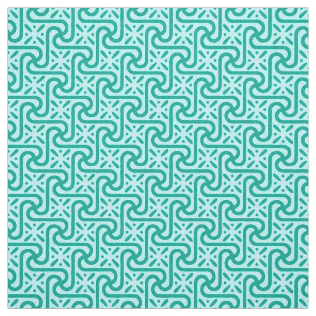 Ägyptisches Fliesenmuster, -Türkis und -aqua Stoff (Muster)