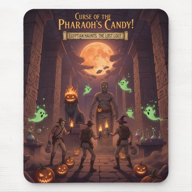 Ägyptisches Halloween-Mauspad Mousepad (Vorne)