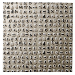 Ägyptisches Hieroglyphen-Stein-Muster Fliese