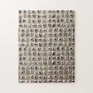 Ägyptisches Hieroglyphen-Stein-Muster Puzzle