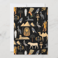 Ägyptisches Hieroglyphen-Symbol-Muster Hintergrund