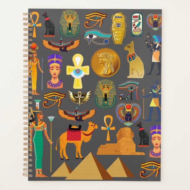 Ägyptisches Hieroglyphensymbol Muster Pharao      Planer (Vorderseite)