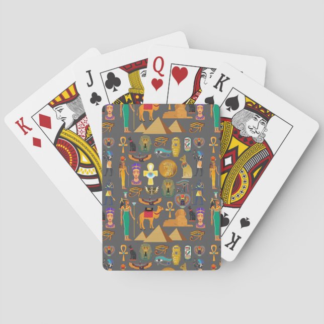 Ägyptisches Hieroglyphensymbol Muster Pharao      Spielkarten (Rückseite)