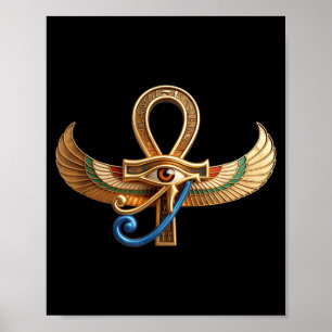 Ägyptisches Horusauge Ankh Ägypten Archäologe Poster