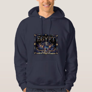 Ägyptisches Horusauge Kosmische Pyramiden Kunst Hoodie