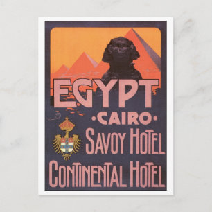 Ägyptisches Kairo Savoy Hotel Postkarte