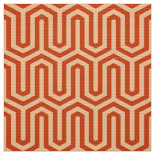 Ägyptisches Motiv des Dekos - korallenrote Orange Stoff