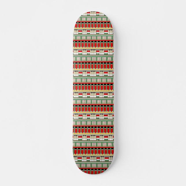 Ägyptisches Muster 01 Skateboard (Vorne)