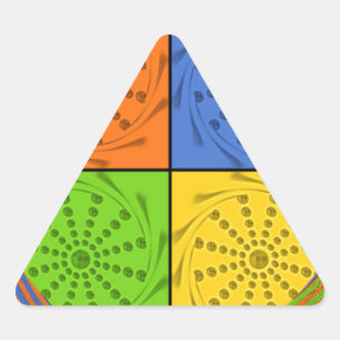 ägyptisches Nahtloses Set Dreieckiger Aufkleber