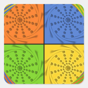 ägyptisches Nahtloses Set Quadratischer Aufkleber