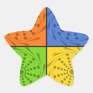 ägyptisches Nahtloses Set Stern-Aufkleber