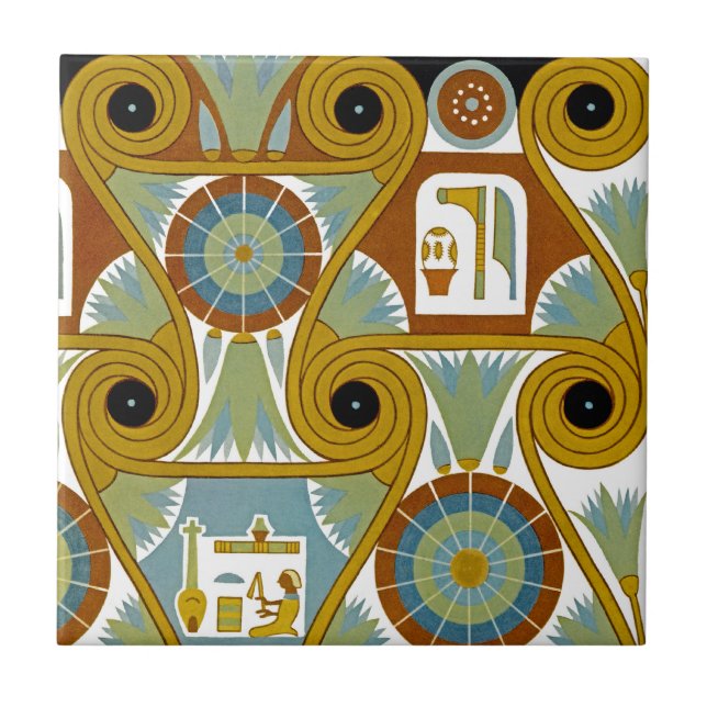 Ägyptisches Ornamnet #1 in Emporio Moffa Fliese (Vorderseite)