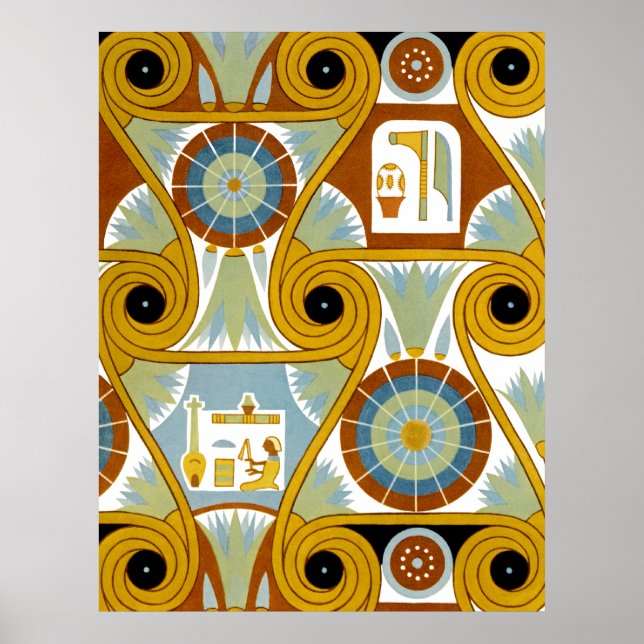 Ägyptisches Ornamnet #1 in Emporio Moffa Poster (Vorne)