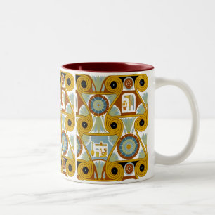 Ägyptisches Ornamnet #1 in Emporio Moffa Zweifarbige Tasse