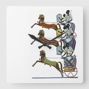 Ägyptisches Ornamnet #2 in Emporio Moffa Quadratische Wanduhr