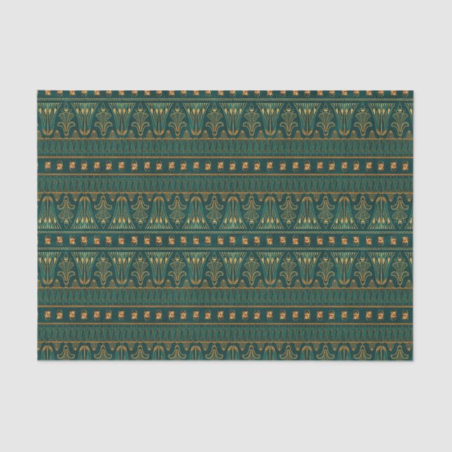 Ägyptisches Papiertuch aus grünem Skarabäen | Einz Seidenpapier (Vorderseite)