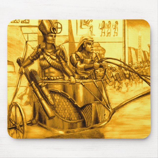 Ägyptisches Pharao in seinem Chariot Mousepad (Vorne)