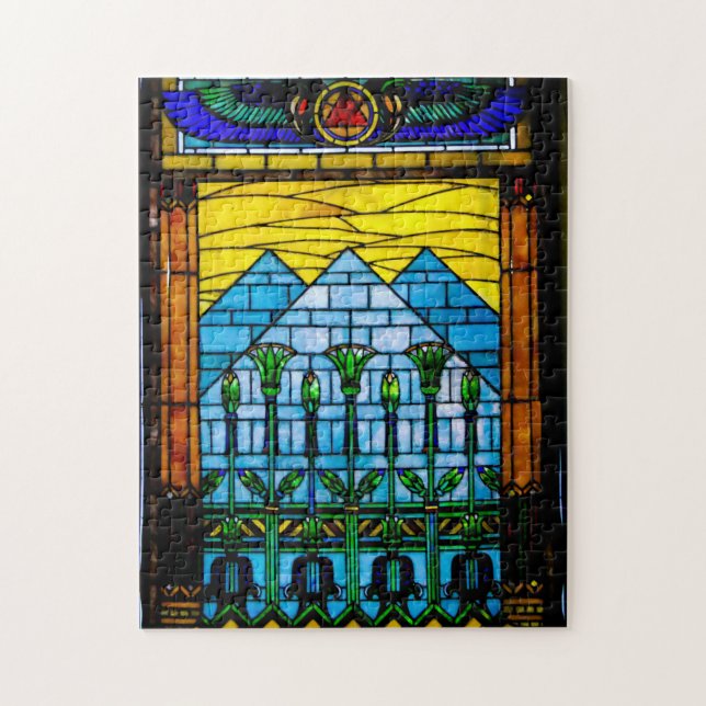 Ägyptisches Pyramiden-Puzzle aus Glas Puzzle (Vertikal)