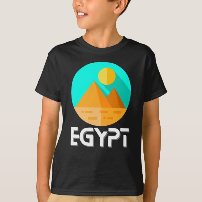 Ägyptisches Pyramiden-Shirt T-Shirt (Vorderseite)