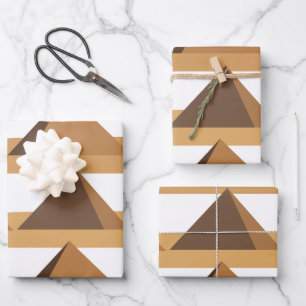 Ägyptisches Pyramidenmuster Geschenkpapier Set