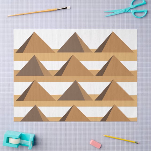 Ägyptisches Pyramidenmuster Seidenpapier (Basteln)