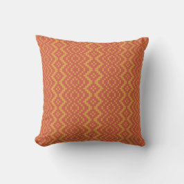 Ägyptisches Rotes, gelbes Tribal-Flechtmuster Kissen