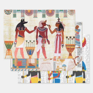 Ägyptisches Royal-Design Geschenkpapier Set