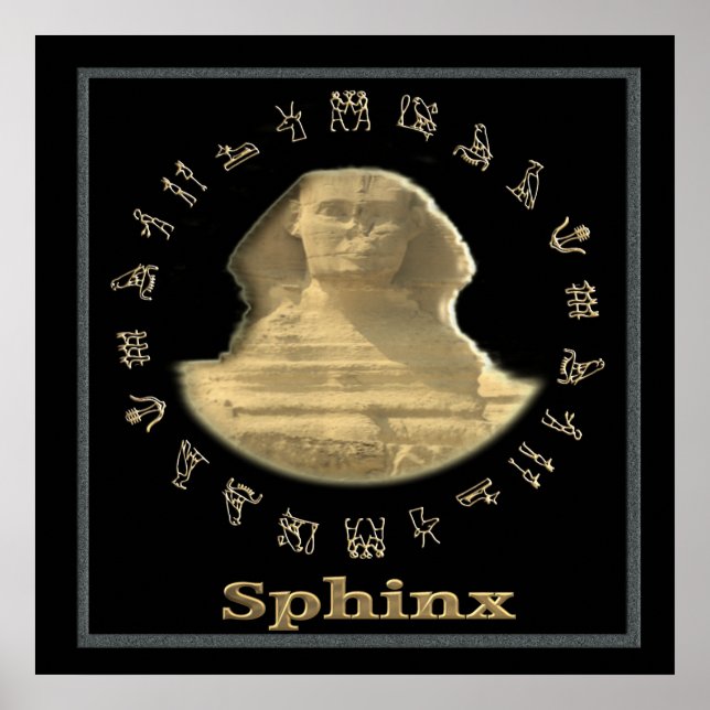 Ägyptisches Sphinx-Poster Poster (Vorne)