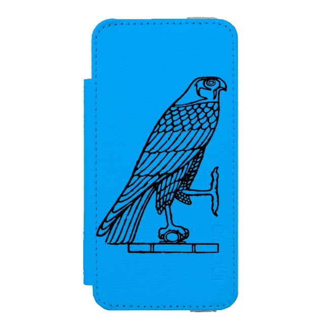 Ägyptisches Symbol: Falke Incipio iPhone Geldbeutel-Hülle (Folio Vorderseite)