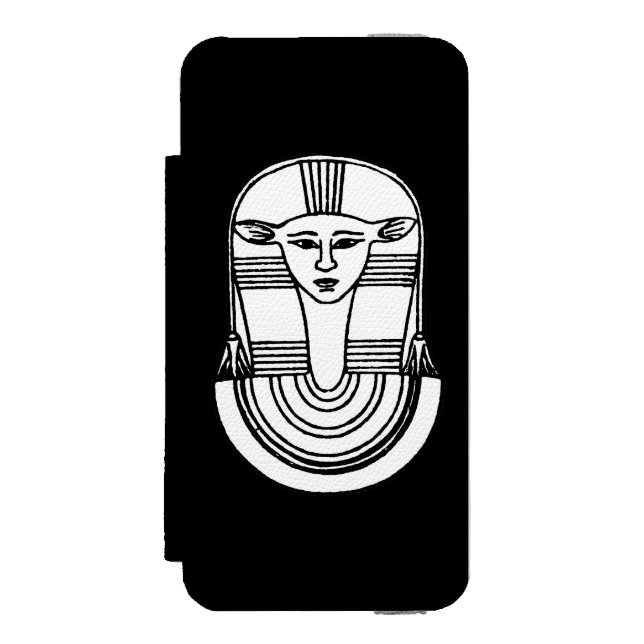 Ägyptisches Symbol: Hathor Incipio iPhone Geldbeutel-Hülle (Folio Vorderseite)