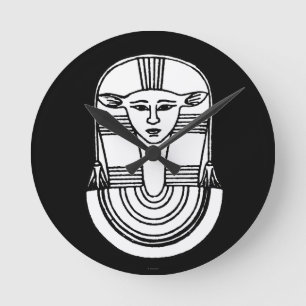 Ägyptisches Symbol: Hathor Runde Wanduhr