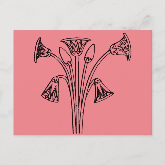 Ägyptisches Symbol: Lotus Postkarte (Vorderseite)