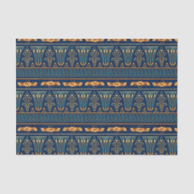 Ägyptisches Tissue Paper zum Thema grünes & goldfa Seidenpapier (Vorderseite)