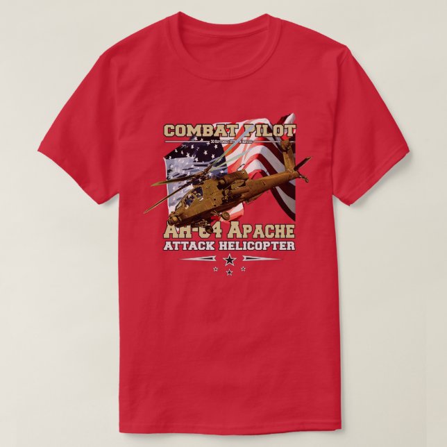 AH64 Apache-Angriffshubschrauber T-Shirt (Design vorne)