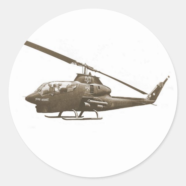 AH-1-Kobra Runder Aufkleber (Vorderseite)