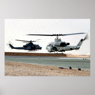 AH-1W Super-Cobra und A UH-1Y Poster