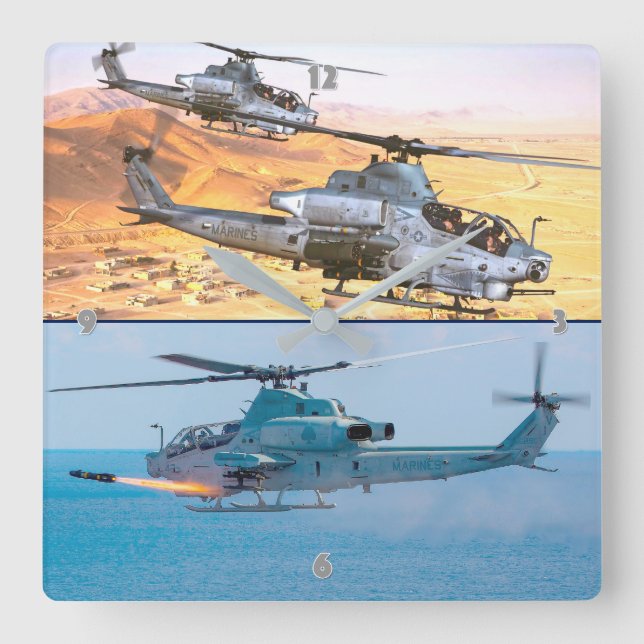 AH-1Z VIPER QUADRATISCHE WANDUHR (Vorderseite)