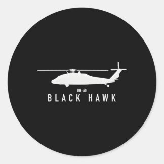 Äh-60 Schwarzer Hawk Runder Aufkleber
