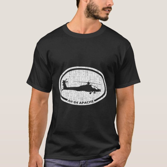 Ah-64 Apache Attack Hubschrauber T-Shirt (Vorderseite)