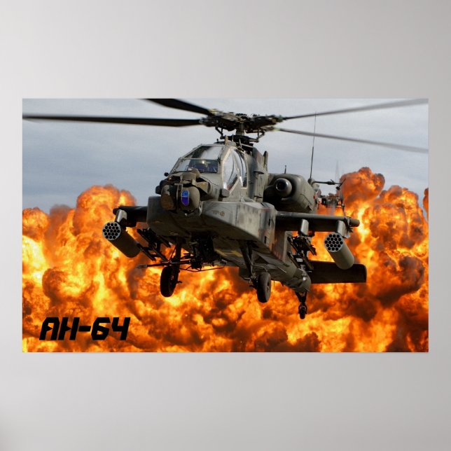 AH-64 APACHE HELICOPTER POSTER (Vorne)