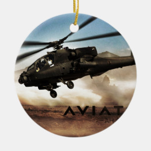 AH-64 Apache-Hubschrauber Keramikornament