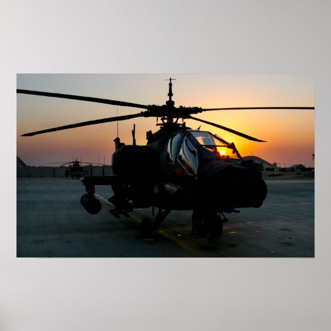 AH-64 Apache-Hubschrauber Poster (Vorne)