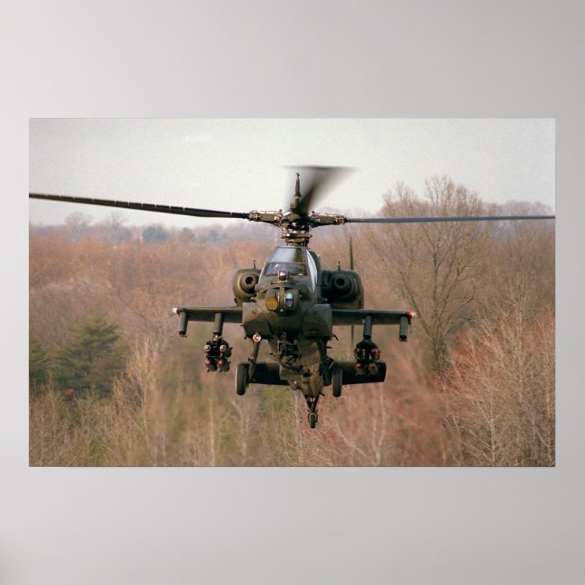 AH-64 Apache-Hubschrauber Poster (Vorne)
